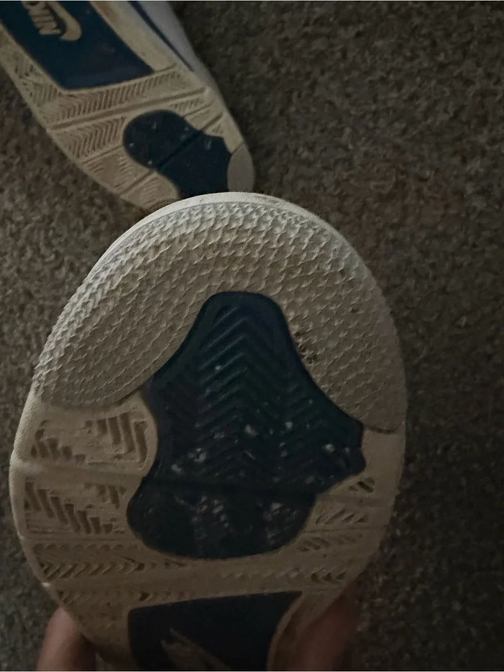 Jordan Retro Sneakers — Jordan 4 military blue , got a stain, but not beat